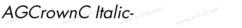 AGCrownC Italic字体转换